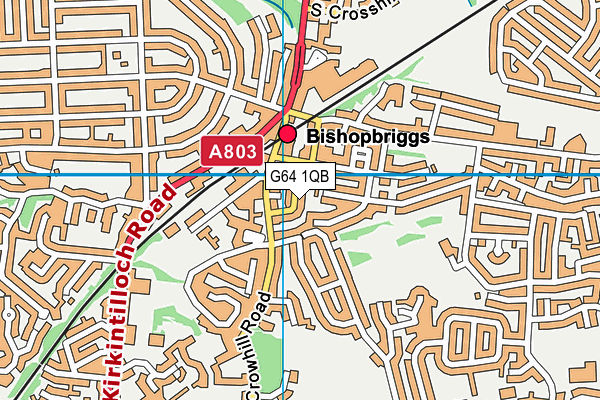 G64 1QB map - OS VectorMap District (Ordnance Survey)