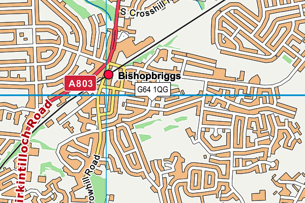 G64 1QG map - OS VectorMap District (Ordnance Survey)