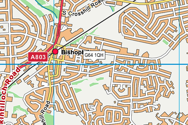 G64 1QH map - OS VectorMap District (Ordnance Survey)