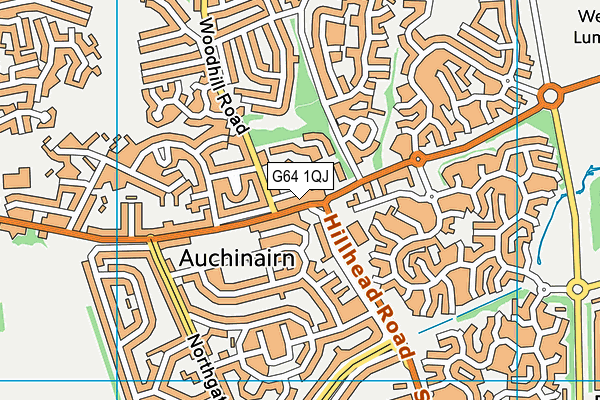 G64 1QJ map - OS VectorMap District (Ordnance Survey)