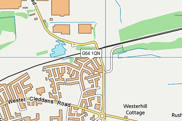 G64 1QN map - OS VectorMap District (Ordnance Survey)