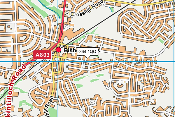 G64 1QQ map - OS VectorMap District (Ordnance Survey)