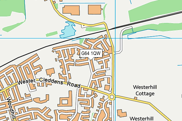 G64 1QW map - OS VectorMap District (Ordnance Survey)