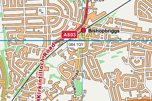 G64 1QY map - OS VectorMap District (Ordnance Survey)