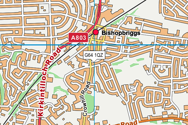 G64 1QZ map - OS VectorMap District (Ordnance Survey)