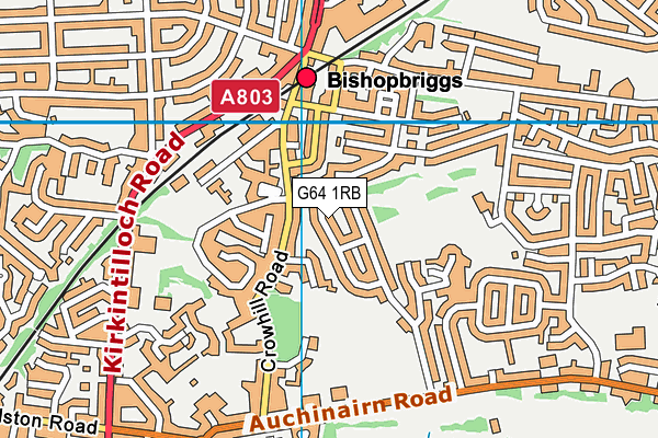 G64 1RB map - OS VectorMap District (Ordnance Survey)