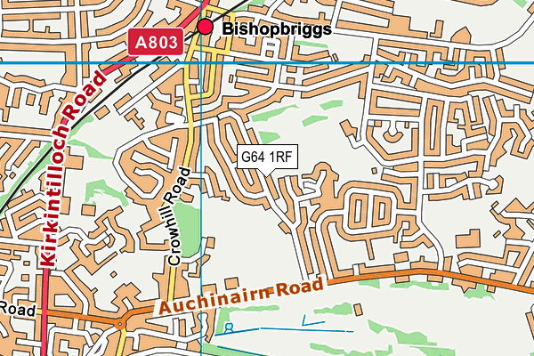 G64 1RF map - OS VectorMap District (Ordnance Survey)