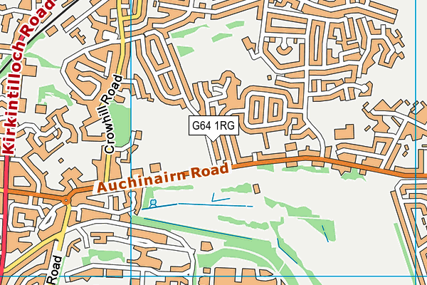 G64 1RG map - OS VectorMap District (Ordnance Survey)