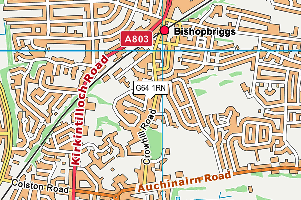 G64 1RN map - OS VectorMap District (Ordnance Survey)