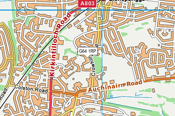 G64 1RP map - OS VectorMap District (Ordnance Survey)