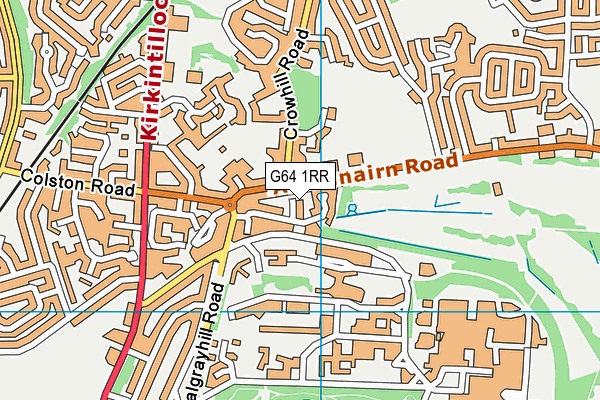 G64 1RR map - OS VectorMap District (Ordnance Survey)