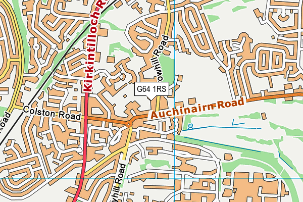 G64 1RS map - OS VectorMap District (Ordnance Survey)