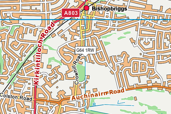 G64 1RW map - OS VectorMap District (Ordnance Survey)