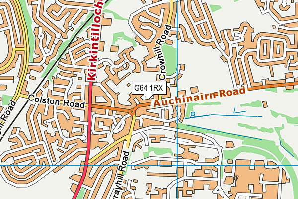 G64 1RX map - OS VectorMap District (Ordnance Survey)