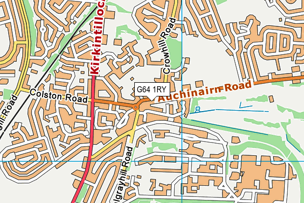 G64 1RY map - OS VectorMap District (Ordnance Survey)