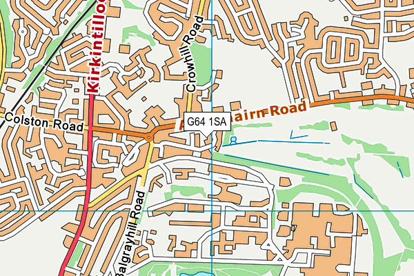 G64 1SA map - OS VectorMap District (Ordnance Survey)