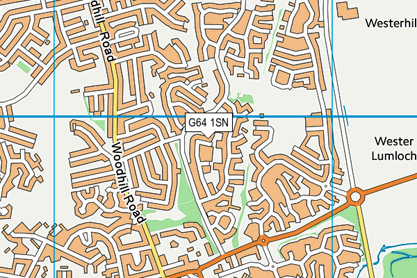 G64 1SN map - OS VectorMap District (Ordnance Survey)