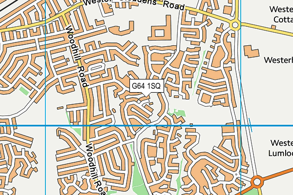 G64 1SQ map - OS VectorMap District (Ordnance Survey)