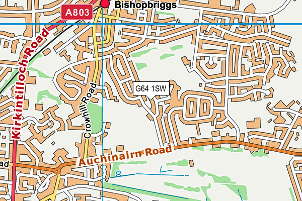 G64 1SW map - OS VectorMap District (Ordnance Survey)