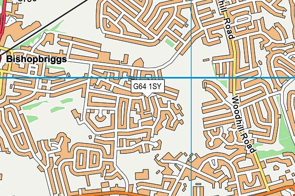 G64 1SY map - OS VectorMap District (Ordnance Survey)