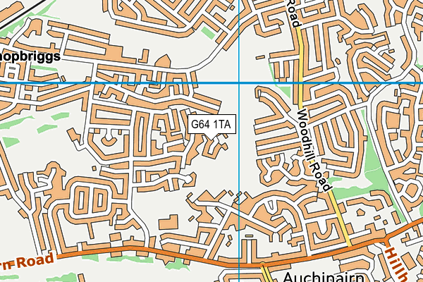 G64 1TA map - OS VectorMap District (Ordnance Survey)