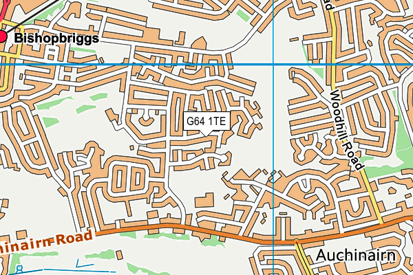 G64 1TE map - OS VectorMap District (Ordnance Survey)