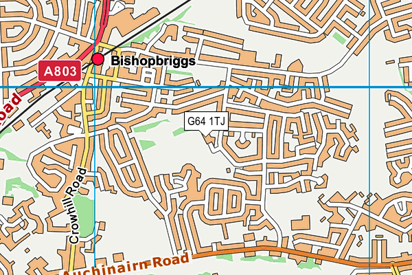 G64 1TJ map - OS VectorMap District (Ordnance Survey)