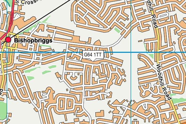 G64 1TT map - OS VectorMap District (Ordnance Survey)
