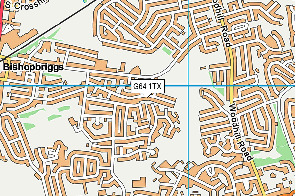 G64 1TX map - OS VectorMap District (Ordnance Survey)