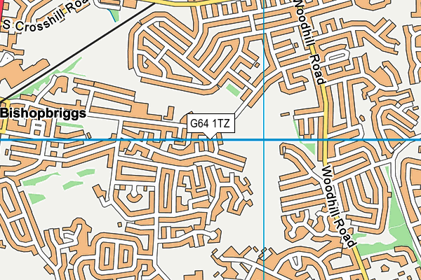 G64 1TZ map - OS VectorMap District (Ordnance Survey)