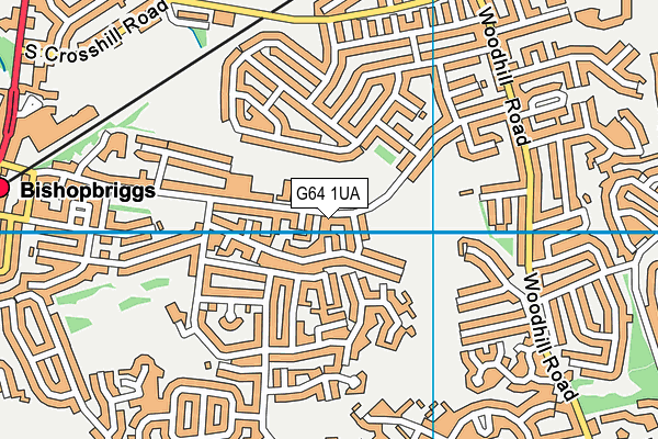 G64 1UA map - OS VectorMap District (Ordnance Survey)