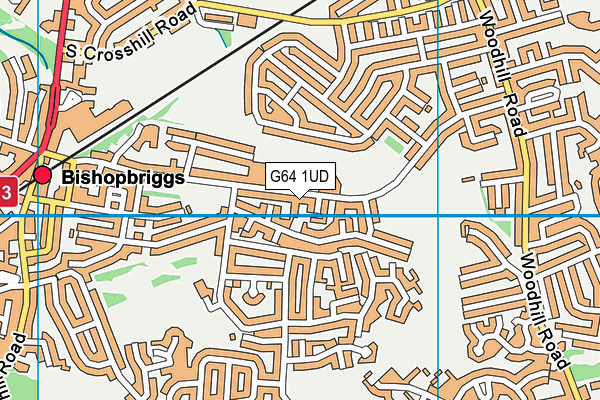 G64 1UD map - OS VectorMap District (Ordnance Survey)