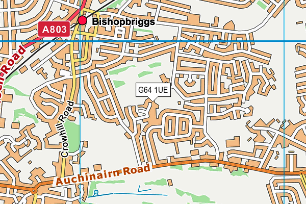 G64 1UE map - OS VectorMap District (Ordnance Survey)