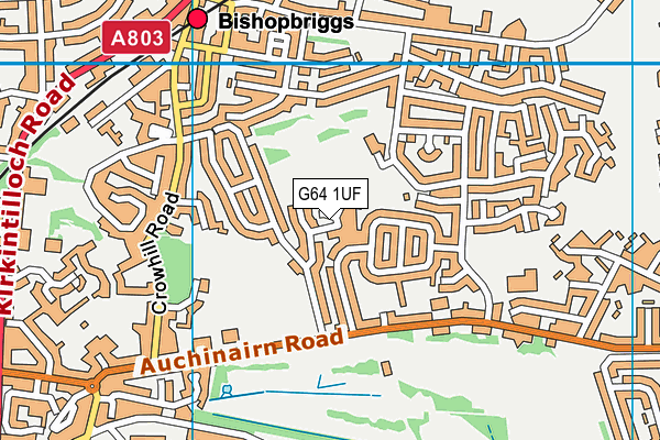 G64 1UF map - OS VectorMap District (Ordnance Survey)