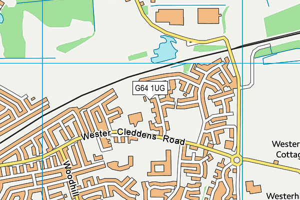 G64 1UG map - OS VectorMap District (Ordnance Survey)