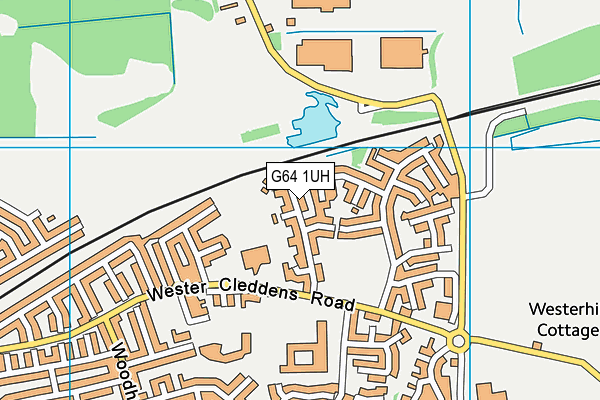G64 1UH map - OS VectorMap District (Ordnance Survey)