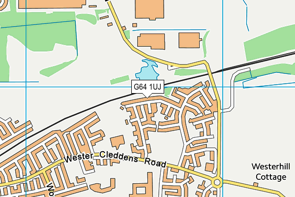 G64 1UJ map - OS VectorMap District (Ordnance Survey)