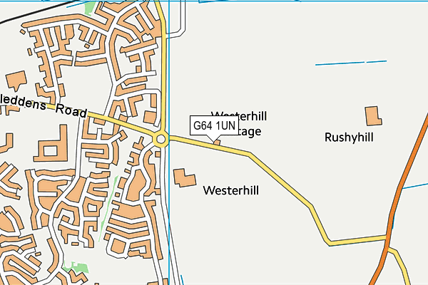 G64 1UN map - OS VectorMap District (Ordnance Survey)