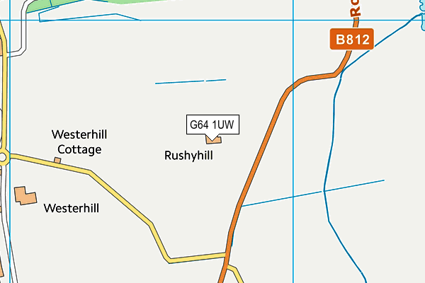 G64 1UW map - OS VectorMap District (Ordnance Survey)