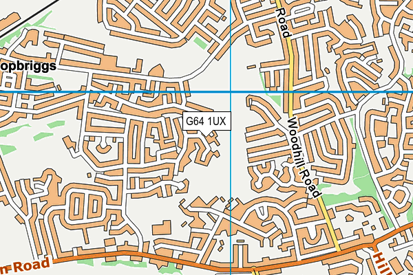 G64 1UX map - OS VectorMap District (Ordnance Survey)