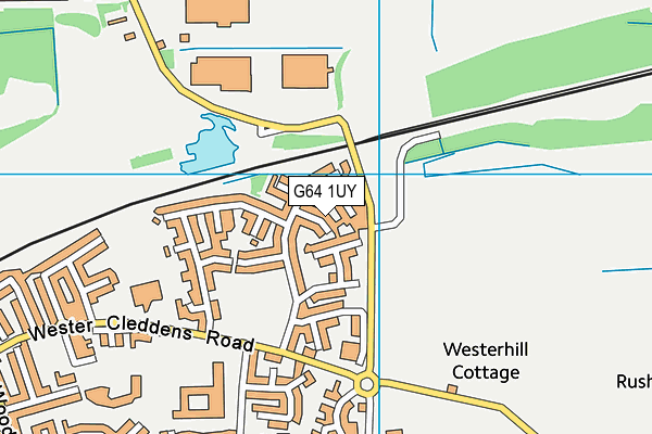 G64 1UY map - OS VectorMap District (Ordnance Survey)