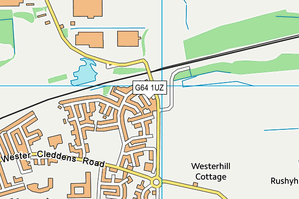 G64 1UZ map - OS VectorMap District (Ordnance Survey)