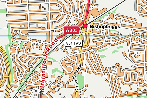 G64 1WS map - OS VectorMap District (Ordnance Survey)