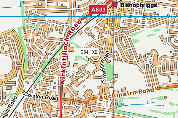 G64 1XE map - OS VectorMap District (Ordnance Survey)