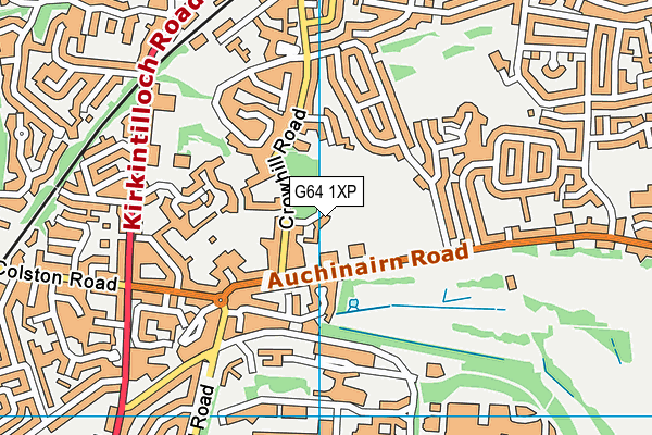 G64 1XP map - OS VectorMap District (Ordnance Survey)