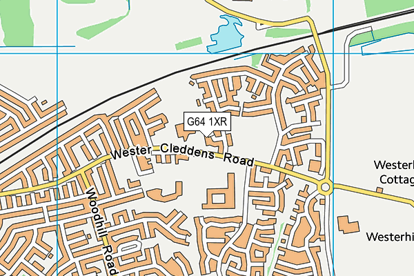 G64 1XR map - OS VectorMap District (Ordnance Survey)