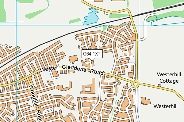 G64 1XT map - OS VectorMap District (Ordnance Survey)