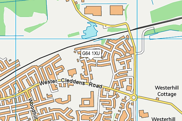G64 1XU map - OS VectorMap District (Ordnance Survey)