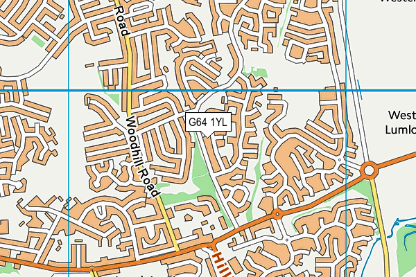 G64 1YL map - OS VectorMap District (Ordnance Survey)