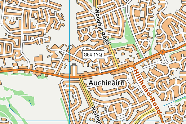 G64 1YQ map - OS VectorMap District (Ordnance Survey)